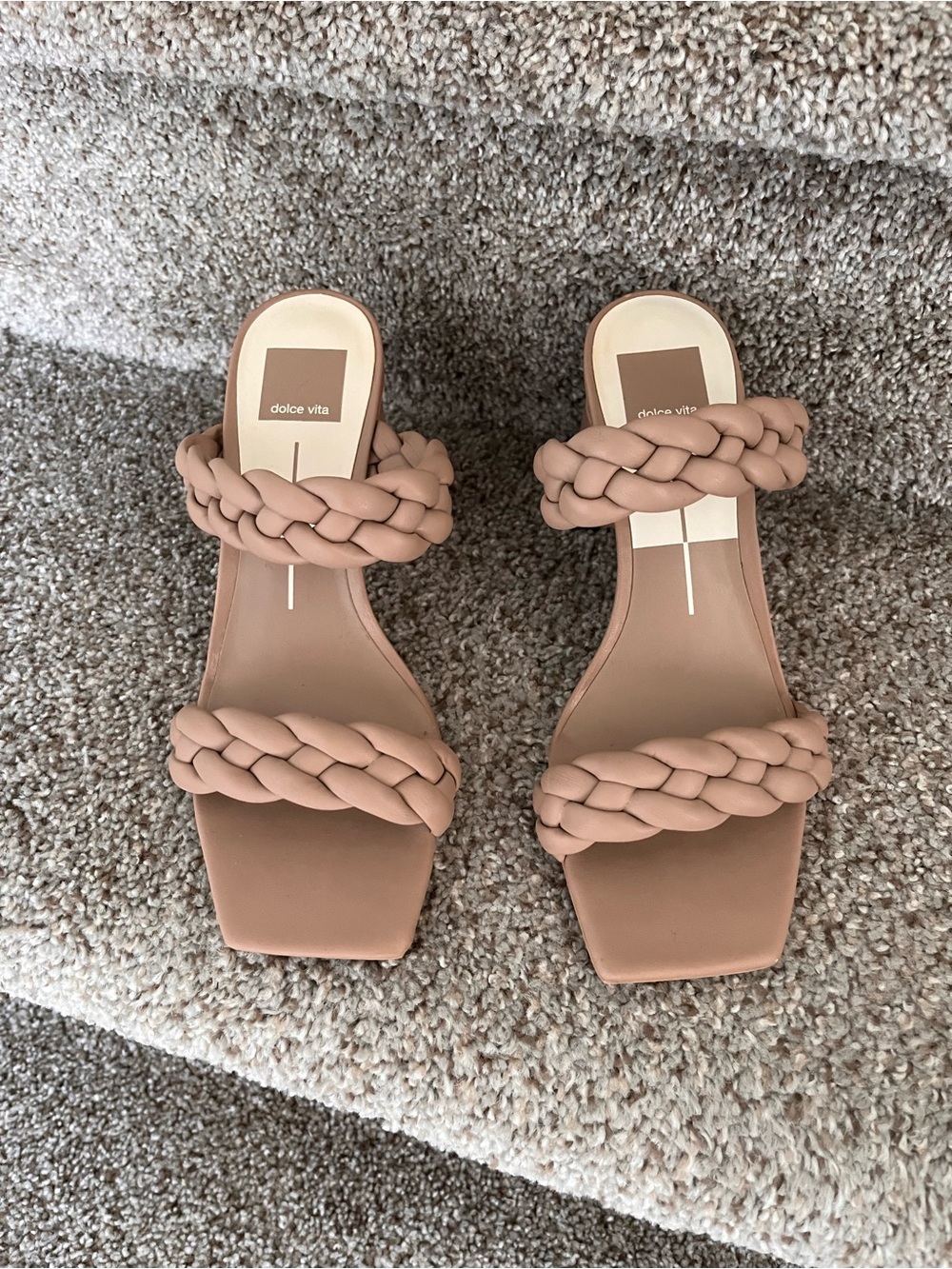 DOLCE VITA Braided Straps Sandals
Color Cafe Stella
Size 7.5
3 inch heel - Picture 8 of 13
